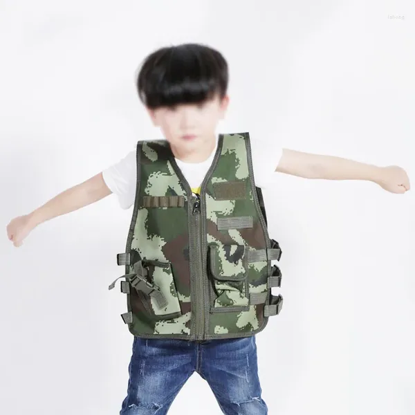 Vestes de chasse pour enfants, gilet militaire tactique de Sniper, uniforme de Camouflage de jeu CS de Paintball, vêtements de Combat dans la Jungle pour enfants