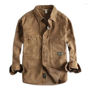 Vestes de chasse Classic Retro Work Shirt avec un design lavé en détresse et lourd un style intemporel pour les vêtements de tous les jours