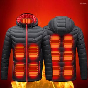 Vestes de chasse veste chauffée électrique hiver chaude chauffage de chauffage usb facture des hommes imperméables sportives extérieures