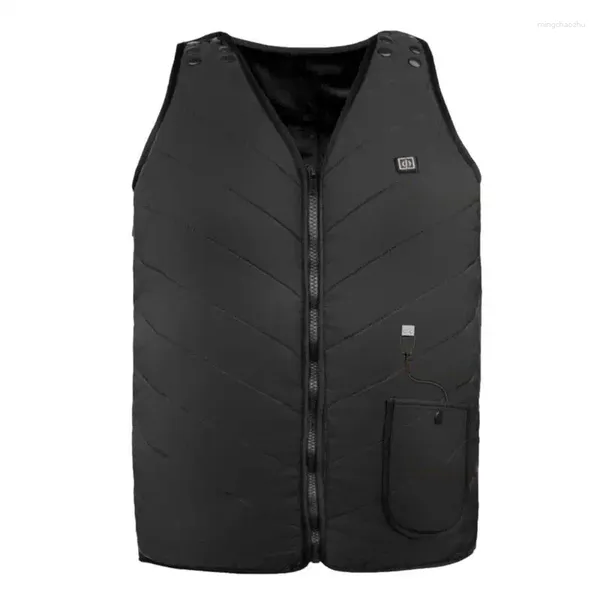 Hunting Jackets Gilet chauffant électrique USB Rechargeable hiver veste chauffante avec 3 températures réglables unisexe lavable Gilet manteau