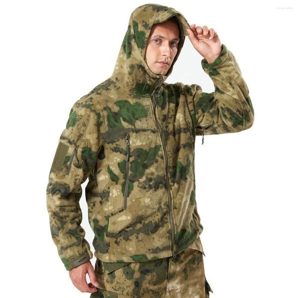 Chaquetas de caza EMR MOX MC Camo Military Fleece Tactical Softshell Jacket Outdoor Polartec Thermal Sport Polar Hooded Coat Ropa de abrigo