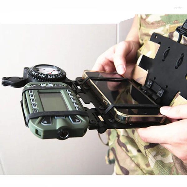 Vestes de chasse pliables tactiques Kydex, système de navigation téléphonique MOLLE réglable avec boussole, évitement léger des collisions