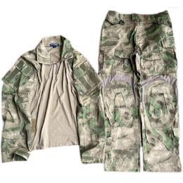 Chaquetas de caza GEN3 ATFG Green Ruins Táctico Rana Paintball G3 Traje de manga larga Top Pantalones de combate con rodilleras