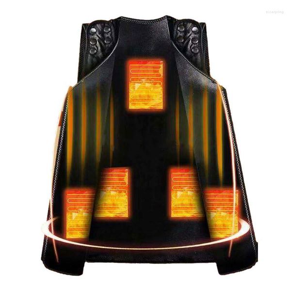 Vestes de chasse Gilet chauffant Chauffage électrique USB Épaissi Léger Taille réglable pour les activités de plein air (batterie non incluse)