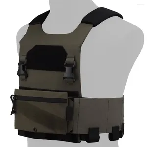 Chaquetas de caza Chaleco táctico ligero Cummerbund elástico con bolsa de revista Conjunto de portador de placa militar Correa de hombro ajustable