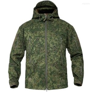 Jachtjassen kleine groene man Russische emr jungle camouflage outdoor soft shell fleece jas