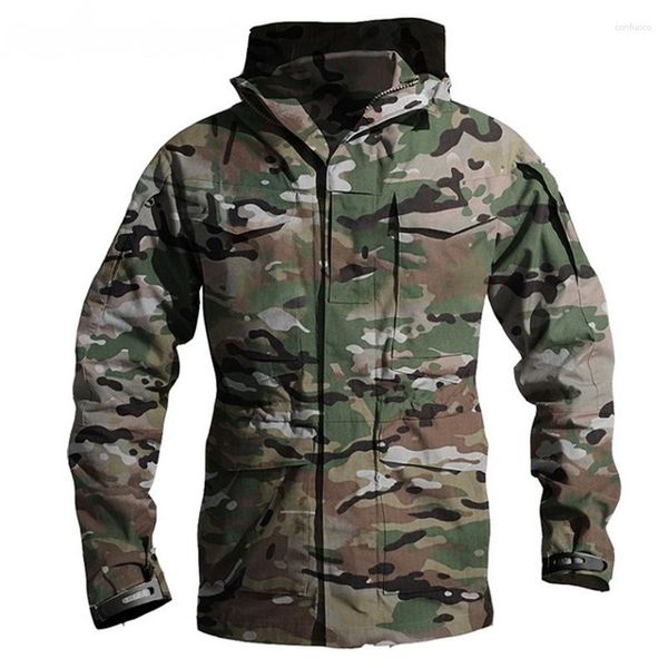 Vestes de chasse M65 UK US Hommes Randonnée en plein air Camping Veste imperméable à capuche Vêtements de sport Automne Hiver Pilote de vol militaire Manteaux