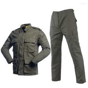 Vestes de chasse manteaux pour hommes randonnée en plein air Camping militaire tactique hommes Camouflage hommes résistant à l'usure multi-poches deux pièces