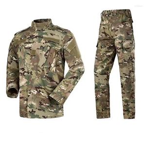 Vestes de chasse pour hommes, vêtements de Combat, uniforme militaire, coupe-vent, Camouflage tactique, costumes militaires, ensemble manteau et pantalon Safari