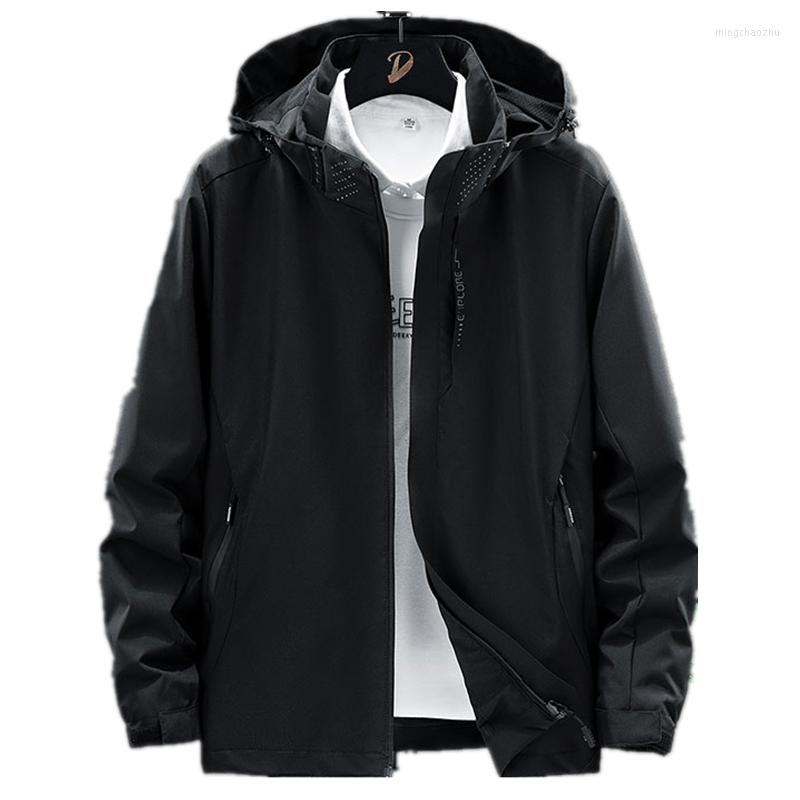 Kurtki myśliwskie Mężczyźni Outdoor Casual Sport Hooded Jacket Warda oddychająca turystyka golfowa kemping golfowy Windbreaker Autumn cienki