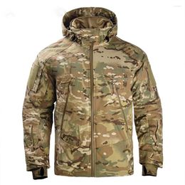 Vestes de chasse pour hommes, veste de Camouflage en coton, vêtements tactiques réfléchissant la chaleur, hiver extérieur polarisé par temps froid