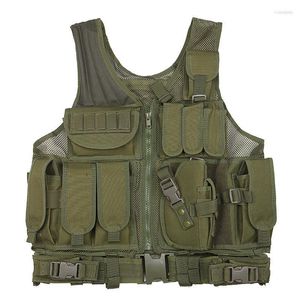 Vestes de chasse hommes gilet tactique en plein air armée militaire Polyester jeu de guerre Camouflage pour Camping randonnée