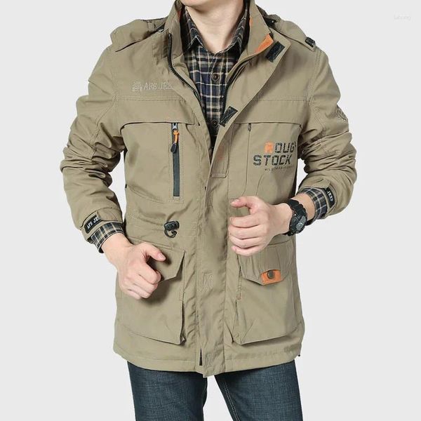 Chaquetas de caza impermeables para hombre, cortavientos para exteriores, Otoño Invierno, escalada, Camping, senderismo, campo, abrigo, chaqueta militar del ejército