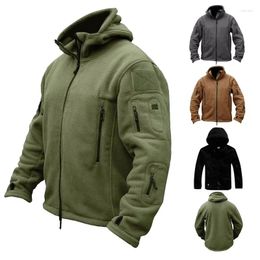 Vestes de chasse pour hommes, veste tactique militaire en polaire thermique d'hiver, manteau à capuche pour sport de plein air, randonnée, Combat, Camping, armée, coque souple