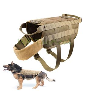 Vestes de chasse militaire tactique PatrolMOLLE gilet de harnais pour chien pour la marche randonnée Service de formation résistant à l'eau