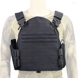 Vestes de chasse, gilet tactique militaire, porte-plaque Molle, équipement de protection réglable découpé au Laser, gilets d'armure corporelle de Paintball