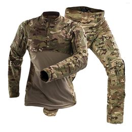 Jachtjassen Militaire training Kikkerpak Heren shirt en broek met lange mouwen Tactisch uniform Outdoor wandelen Bergbeklimmen Kleding