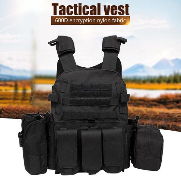 Vestes de chasse Multi-Functional Camouflage Body Armor Équipement tactique Molle Plate Carrier Vest Military Chest Rig For Camping