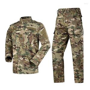 Vestes de chasse camouflage Multicam pour hommes, uniforme de Combat de sécurité, veste tactique, vêtements d'armée d'entraînement des forces spéciales, pantalon de costume Safari