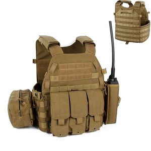 Hunting Jackets Nylon Pouch Molle Gear Tactical Vest Body Armor Plate Airsoft Accessories 6094 Military Combat Army Wargame 221025