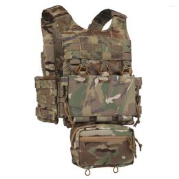 Jacht Jassen OTB 119 Tactische Plate Carrier Quick Release Buikband Met Triple 5.56 Mag Pouch Vest Achter Openlijke Tas