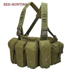 Jacht Jackets Outdoor Chest Rig Airsoft Vest Molle Pouch Simple Military Tactical Magazine Carrier voor CS 221025