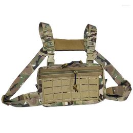 Vestes de chasse en plein air portable poitrine tactique sac suspendu ventre poche avant accessoire Cordura tissu livraison directe sports de plein air Otu1B