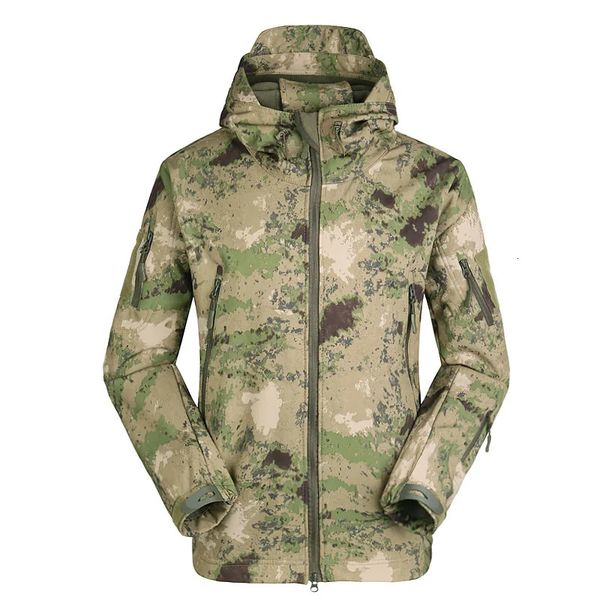 Vestes de chasse Outdoor Pro Man militaire tactique randonnée veste Lurker peau de requin Softshell V5 manteau de chasse en plein air à capuche armée camouflage vêtements d'extérieur 231215