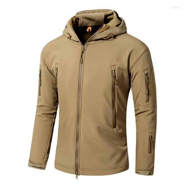 Chaquetas de caza para deportes al aire libre Softshell TAD, conjuntos de chaquetas tácticas para hombres, ropa de camuflaje, abrigos militares para acampar, senderismo, con capucha