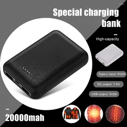 Vestes de chasse Banque d'alimentation portable Accessoires sportifs d'hiver 20000mAh Charge rapide Chaussettes de batterie externe Gants Gants Chauffage Veste Veste