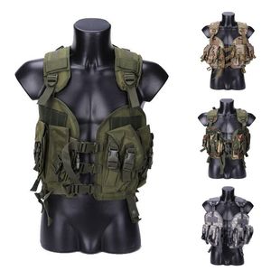 Jachtjassen Seal Tactical Vest Camouflage Militaire Army Combat Voor Mannen War Game Outdoor Sport Met Waterzak