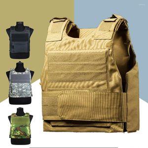 Jachtjassen Veiligheidsbewaker anti-stab tactisch vest met twee schuimplaat militaire miniatuurvesten verstelbare schouderbanden