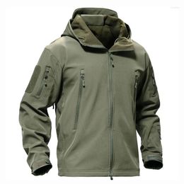 Vestes de chasse Softshell Sharkskin TAD veste tactique hommes vêtements de Camouflage en plein air militaire randonnée Camping coupe-vent manteaux à capuche