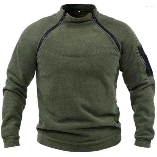 Vestes de chasse SWAT Hommes Tactique En Plein Air Polaire Veste Vêtements Chaud Zipper Pull Homme Coupe-Vent Manteau Thermique Randonnée Chandail