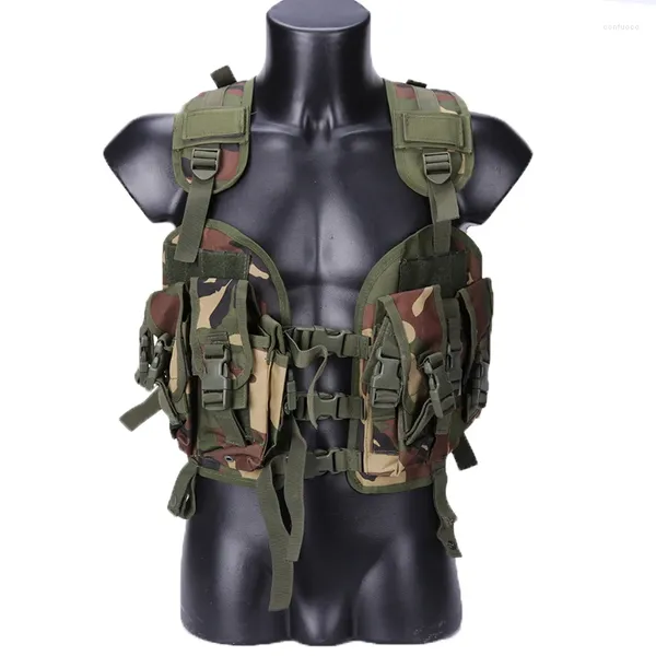 Chaquetas de caza Chaleco de camuflaje táctico Ejército militar Combate para hombres Juego de guerra Deporte al aire libre con bolsa de agua