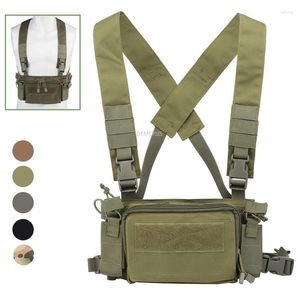 Jachtjassen Tactische Borst Rig Bag Vest Outdoor Schieten Front Pack Pouch Holster Militaire Verstelbare Kleding