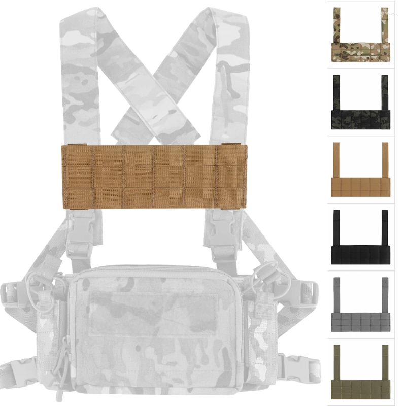 Hunting Jackets Tactical D3CRM 3 Chest Rig Bridge MOLLE Panel Placard Phone Holder Platform Vest Accessories