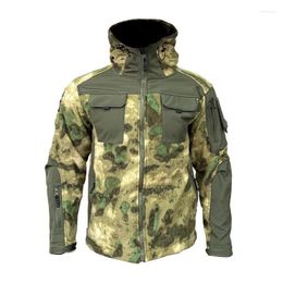 Vestes de chasse tactique polaire chaude, vêtements de camouflage d'extérieur Arc, uniforme militaire, doublure coupe-vent, manteau Softshell Cargo