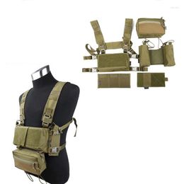 Vestes de chasse tactique gilet léger costume SS militaire CS poitrine suspendue 500D Cordura