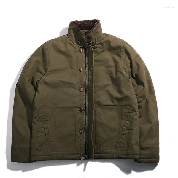 Chaquetas de caza Uniforme militar táctico Azul marino N1 Traje de cubierta USN Otoño Invierno Chaqueta de algodón engrosada Camping al aire libre Senderismo Abrigo de lana