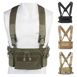 Jaquetas de caça colete militar tático coletes treinamento combate com bolsas mag peito tiro ao ar livre leve macio colete