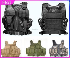 Giacche da caccia Gilet militare tattico con cintura staccabile Fondina per pistola Gilet in rete militare durevole Shooting Cs Body Armor3253800