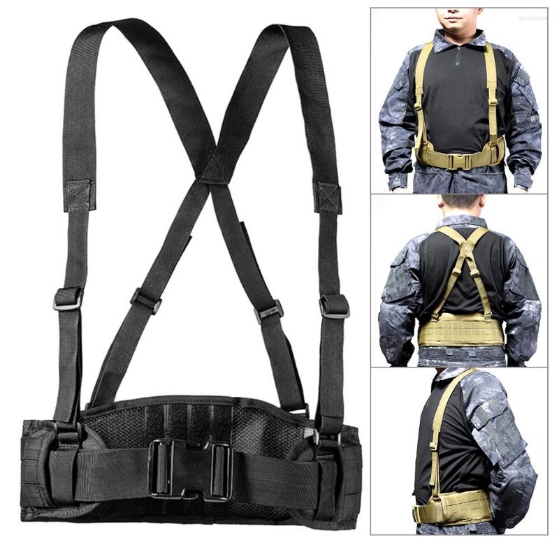 Охотничьи куртки тактическая модульная грудная панель для на открытом воздухе вставка для боевой ремень с регулируемыми подвесными ремнями