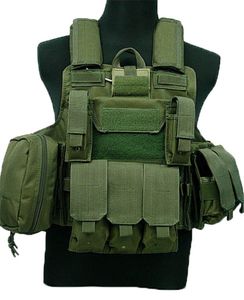 Jachtjassen tactische molle Ciras Vest Paintball Combat Duty W/Mag Pouch Utility Bag Releasable Armor Plate Carrier Strike Vesten