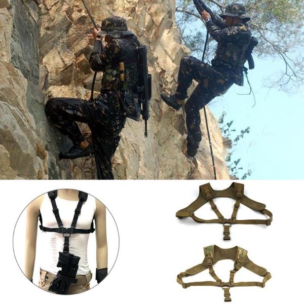 Chaquetas de caza táctico P90 Rifle Sling Correa ajustable de liberación rápida pistola cordón hombro Paintball chaleco