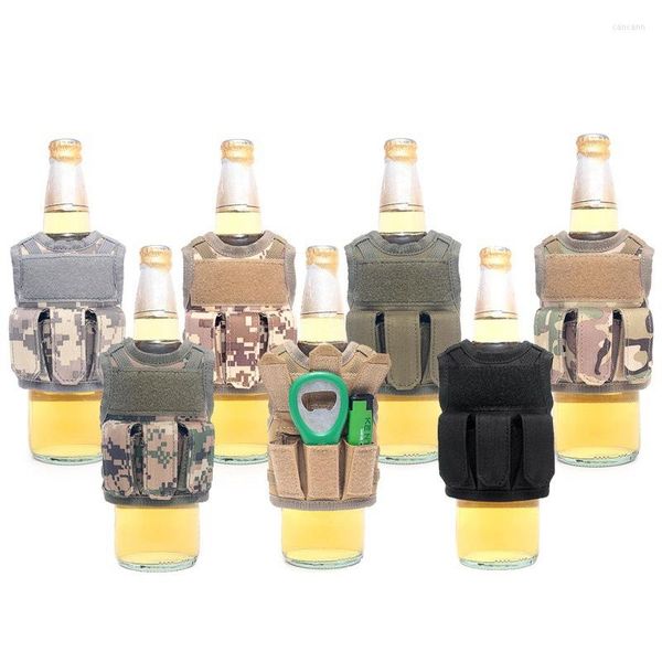 Chaquetas de caza táctico Premium cerveza militar Molle Mini chalecos en miniatura enfriador de bebidas camuflaje ajustable correas de hombro chaleco