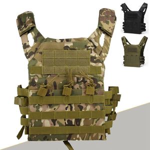 Chaquetas de caza Chaleco táctico MOLLE JPC 600D Gear Paintball Plate Carrier Protección al aire libre Ligero Body Armor