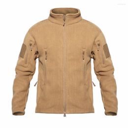 Chaquetas de caza, suéter de lana cálido táctico para hombres, abrigo de senderismo para acampar al aire libre, entrenamiento militar de combate, carcasa suave transpirable