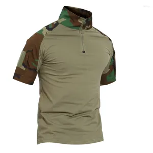 Jachtjassen Tactifans Mannen Zomer Vesten Kleding Heren Tactische T-shirt Korte Militaire Camouflage T-shirts Katoenen Top Tee Shirts