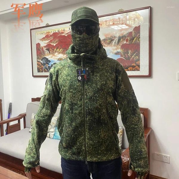 Vestes de chasse TAD russie EMR Camouflage polaire veste armée Fans extérieur chaud respirant épaissi hommes à capuche Trench Coat